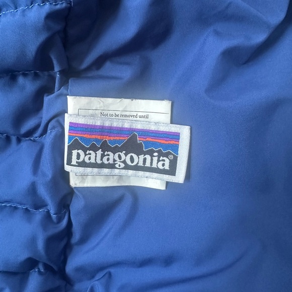 Patagonia Zip Up Goose Down Quilted Vest Royal Blue Size 18 Months EUC! - Picture 5 of 6